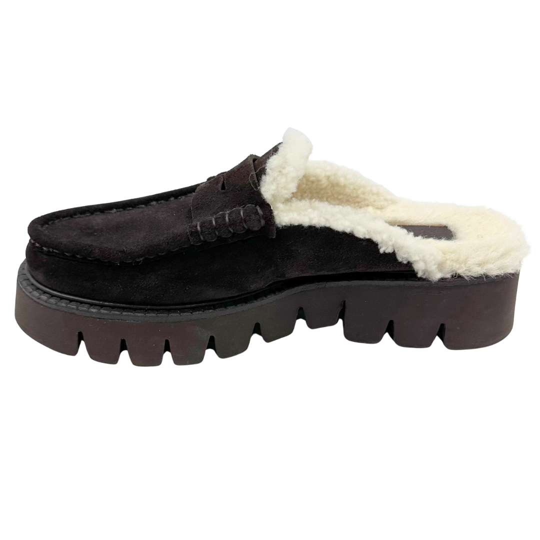 Pedro Garcia 8.5 Brown Shearling Flats