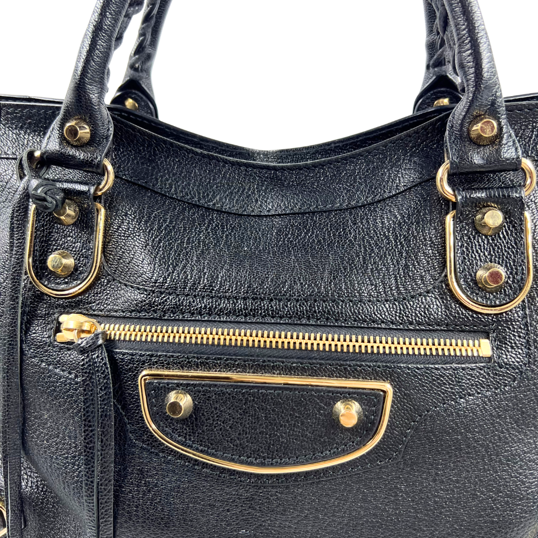 Balenciaga Leather Metallic Edge City