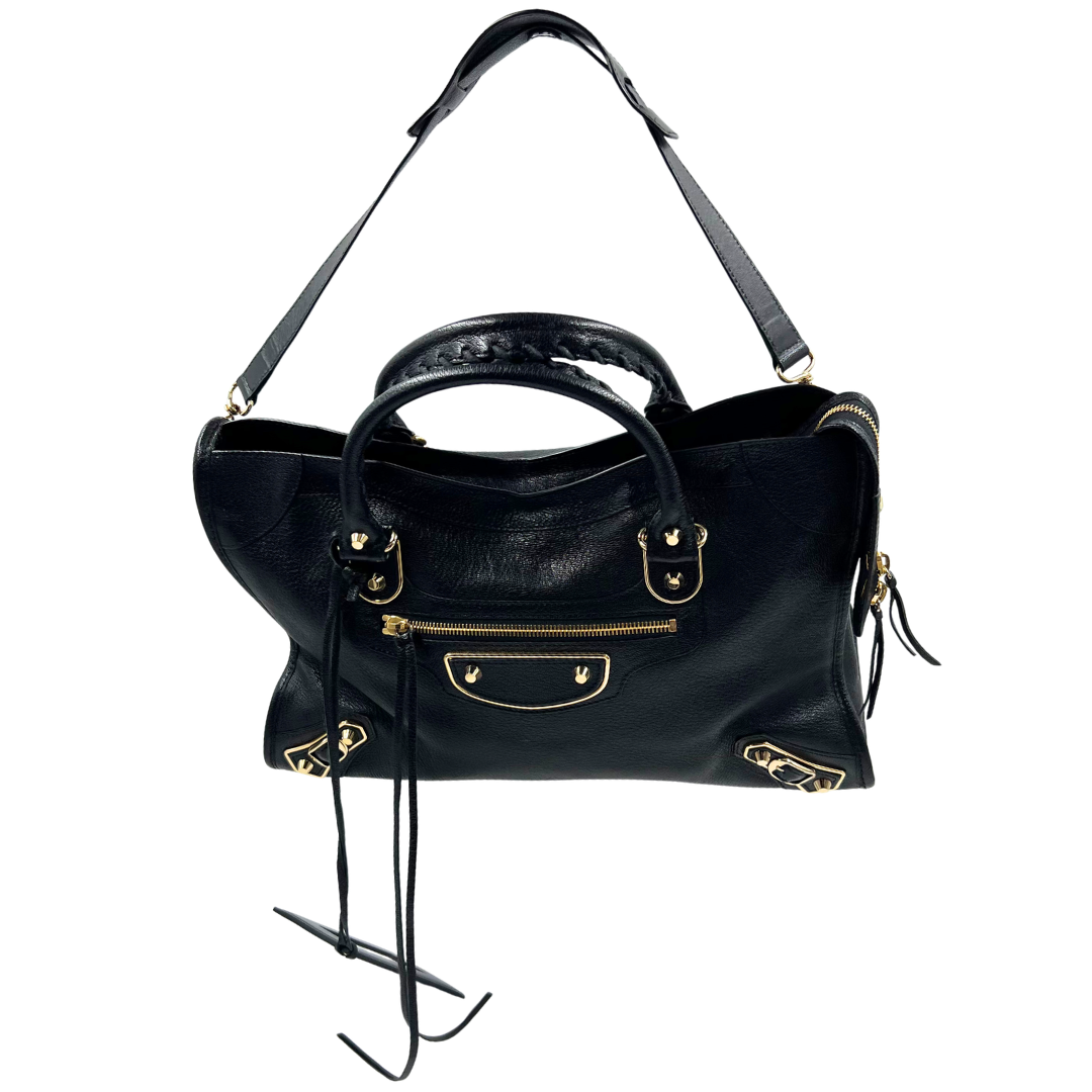 Balenciaga Leather Metallic Edge City