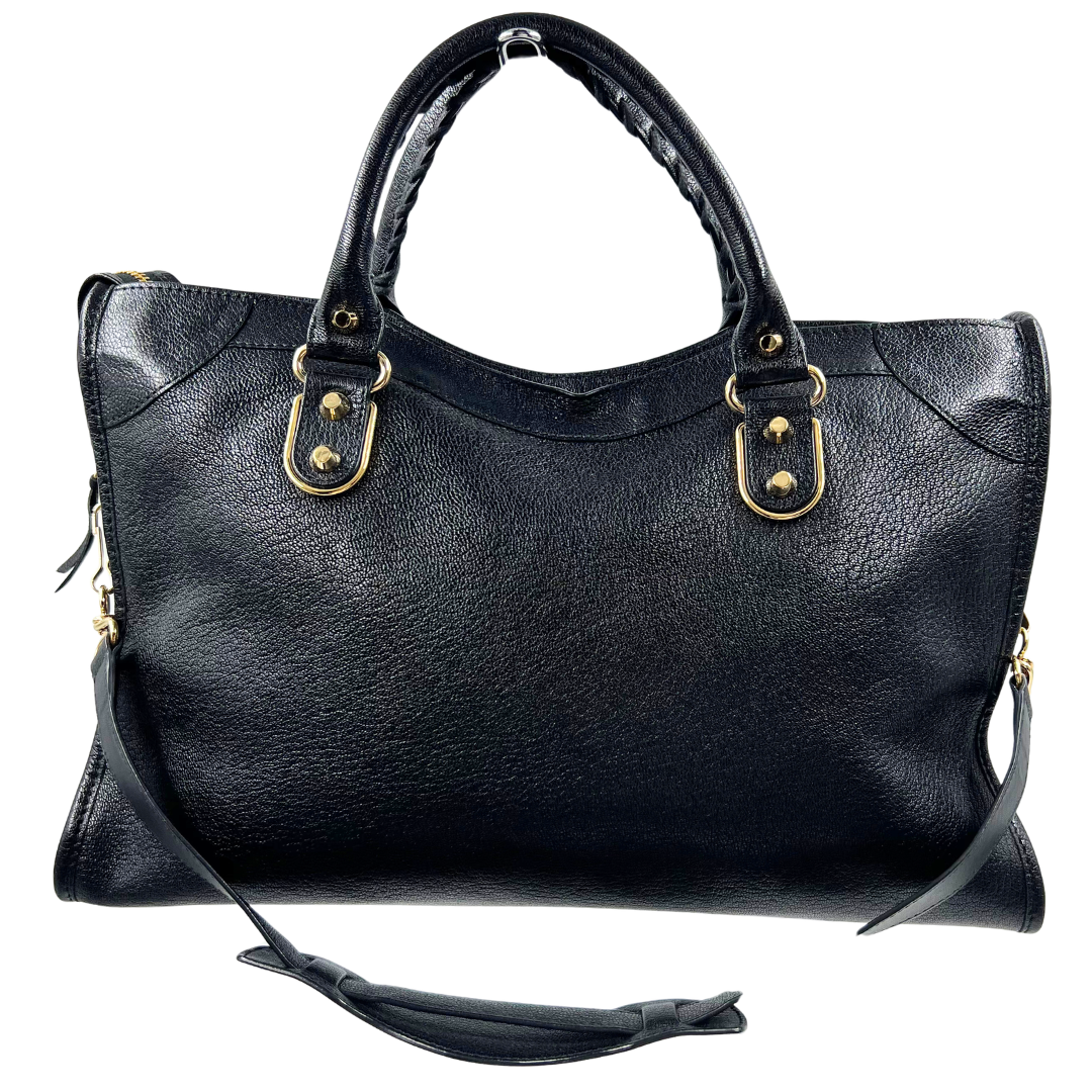 Balenciaga Leather Metallic Edge City
