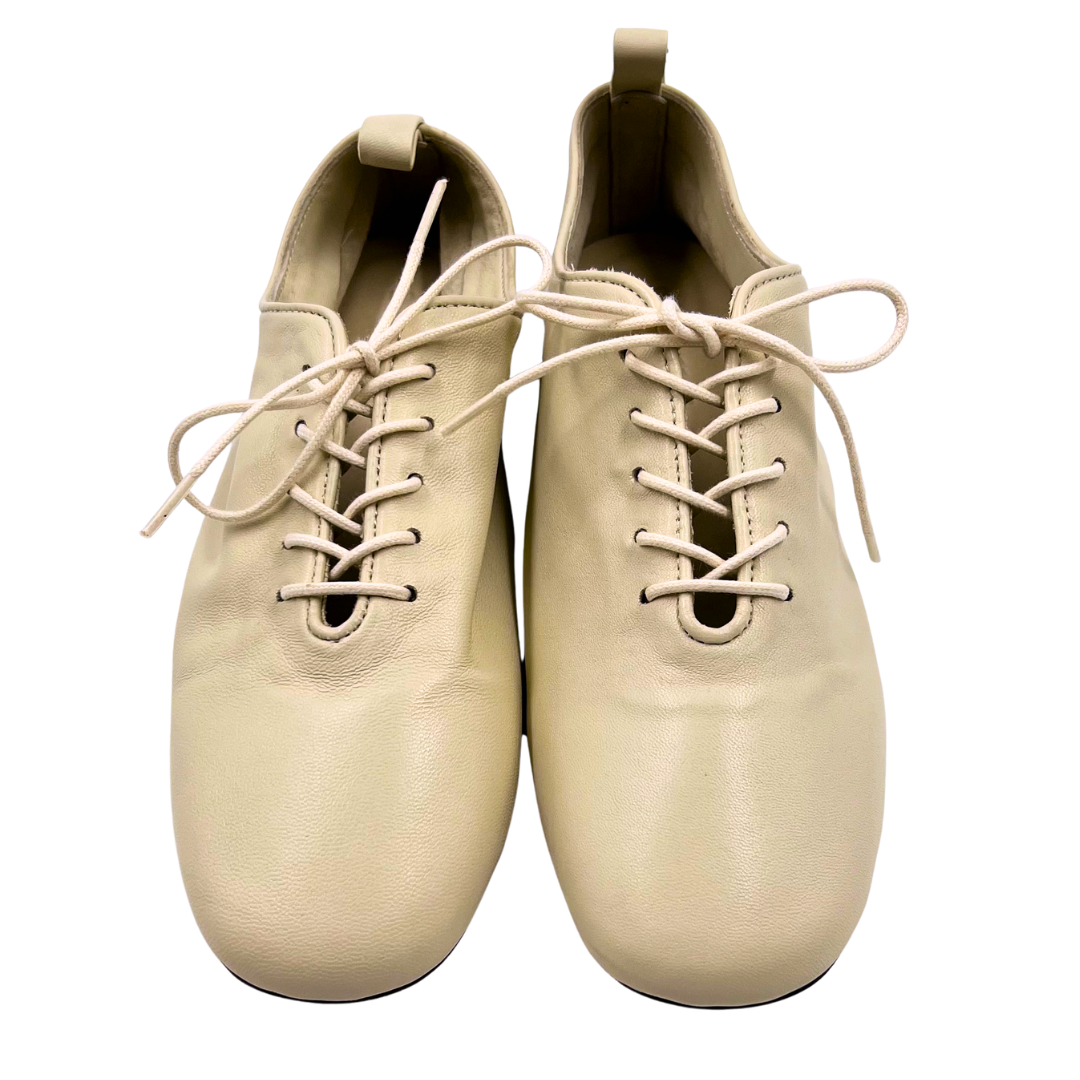 Soeur 6 37 Ivory Leather Flats