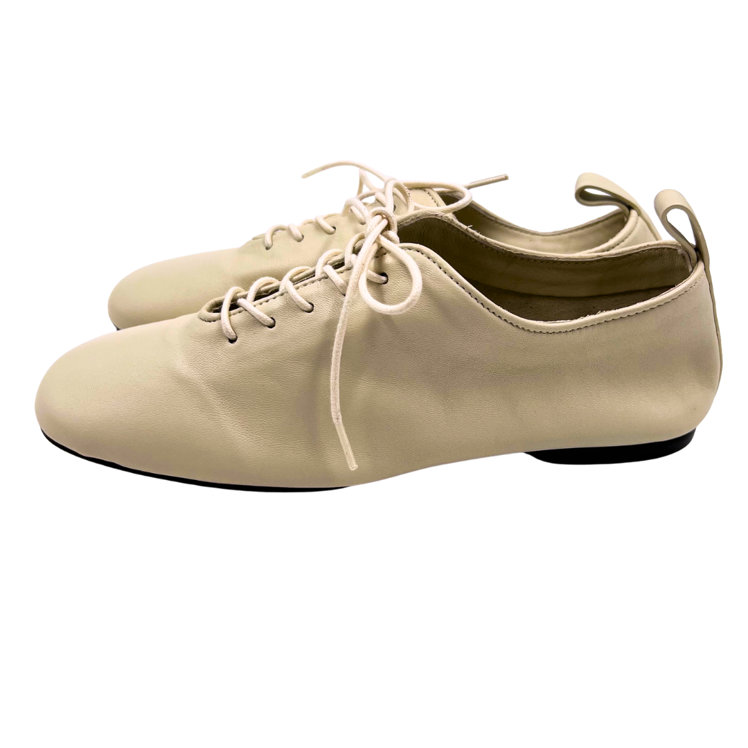 Soeur 6 37 Ivory Leather Flats