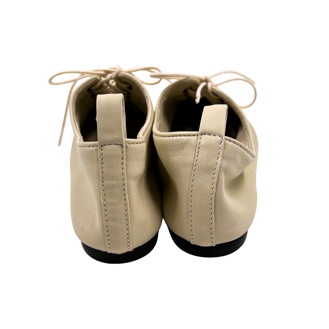 Soeur 6 37 Ivory Leather Flats