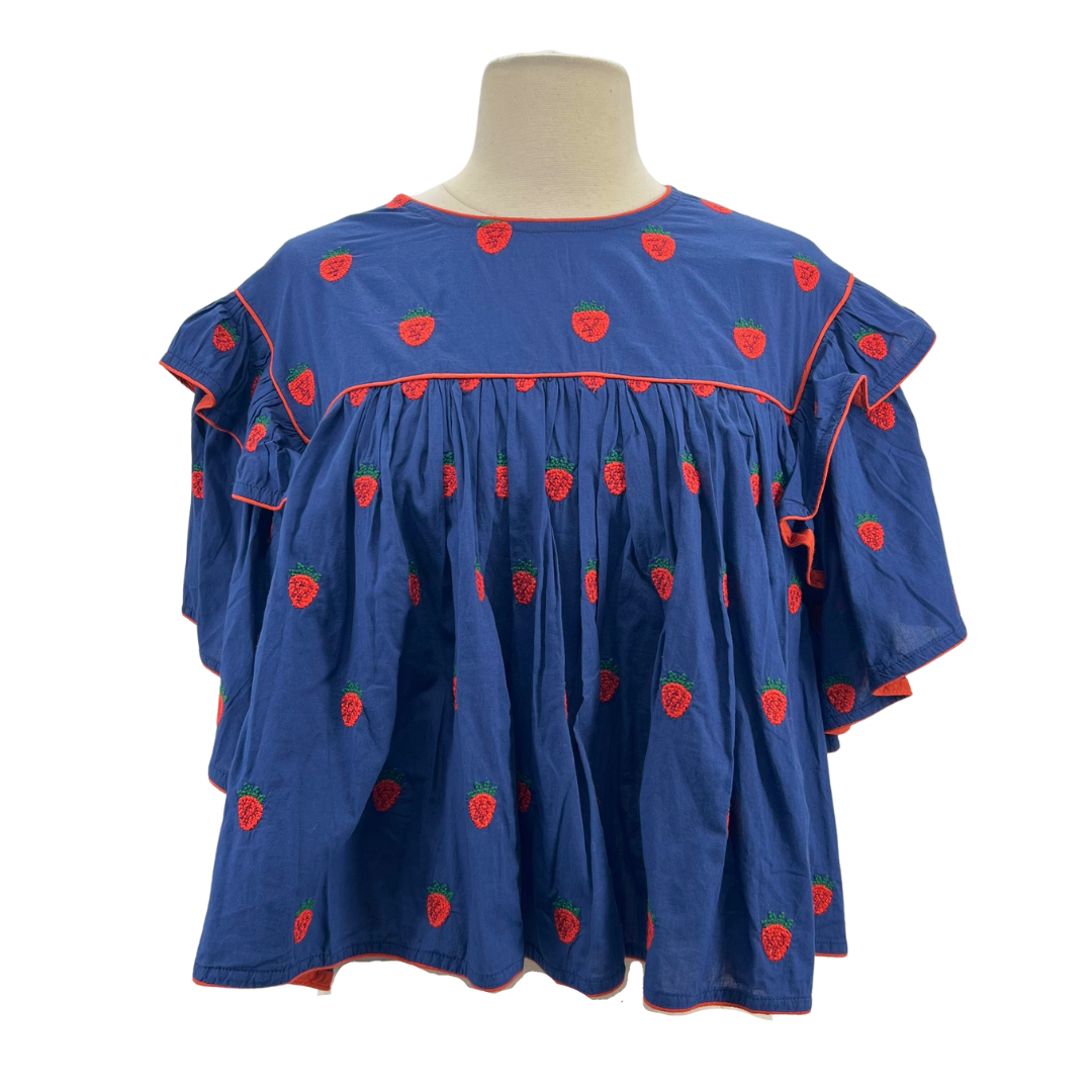 Farm Rio Navy/Red Blouse