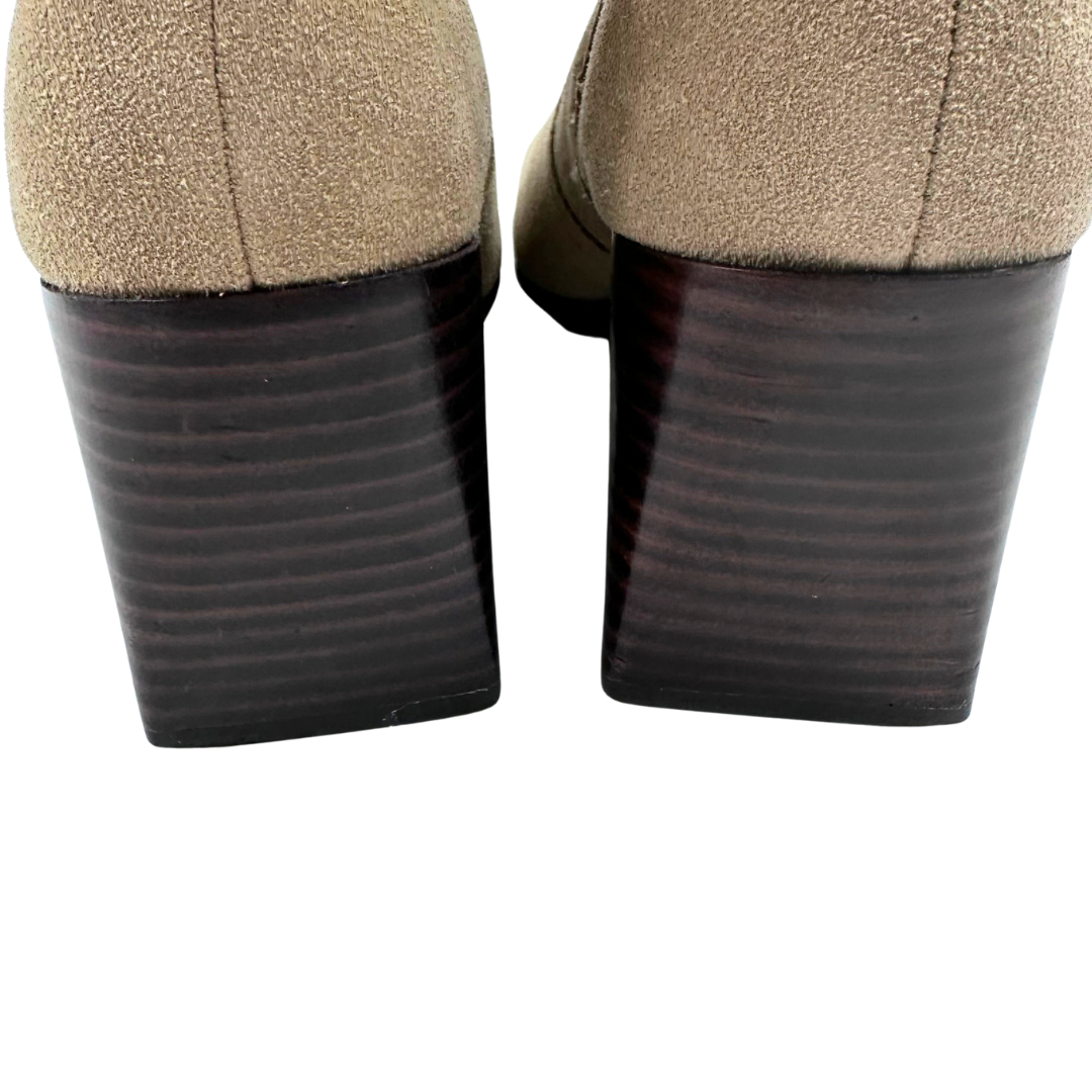 Blondo 7.5 Stone Suede Booties
