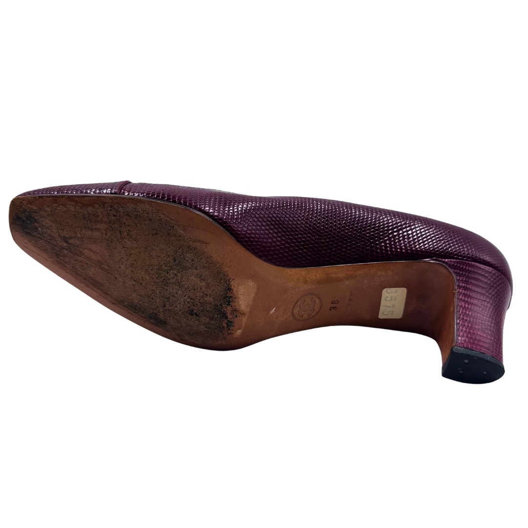 Chanel Red Leather Heels