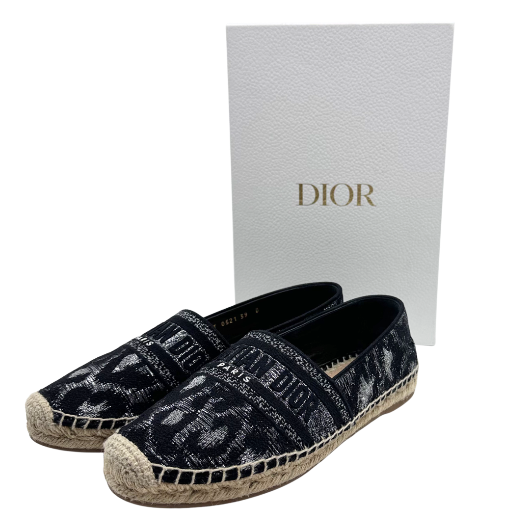 Dior 8 39 Granville Mizza Lurex Logo  Espadrille