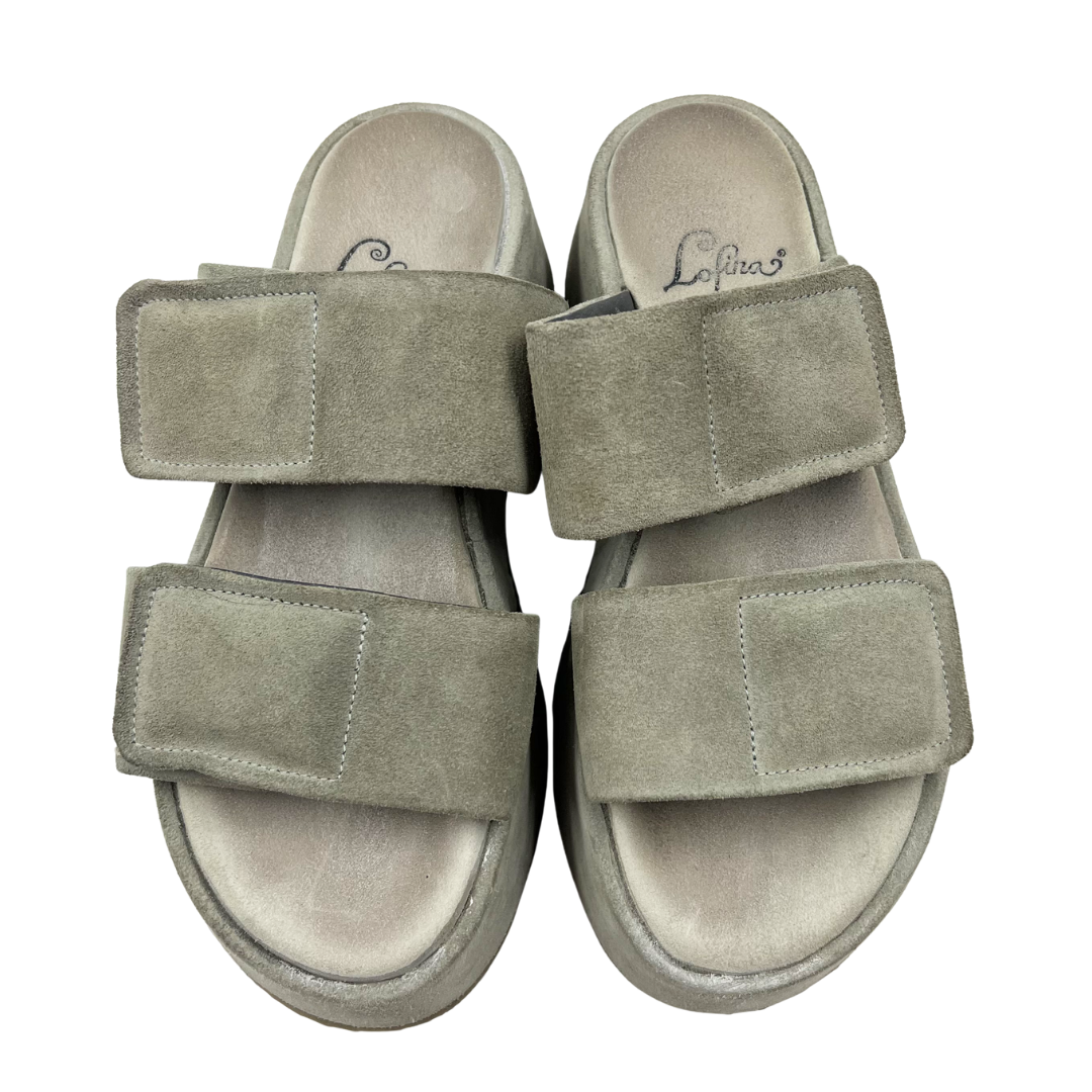 Lofina 9 40 Tan Suede Platforms