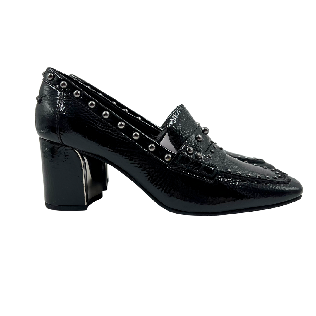Donald Pliner 8.5 Black Patent Leather Loafers