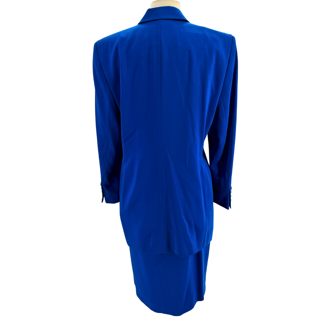 Escada Bright Blue Skirt Suit