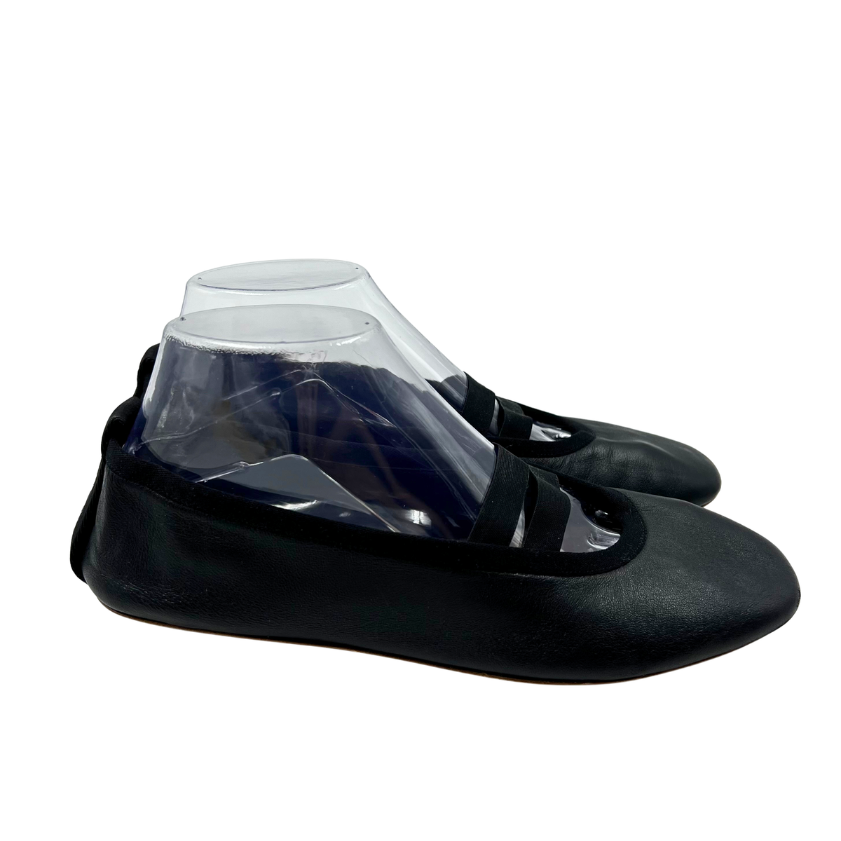 Burberry 8 39 Black Leather Ballet Flat