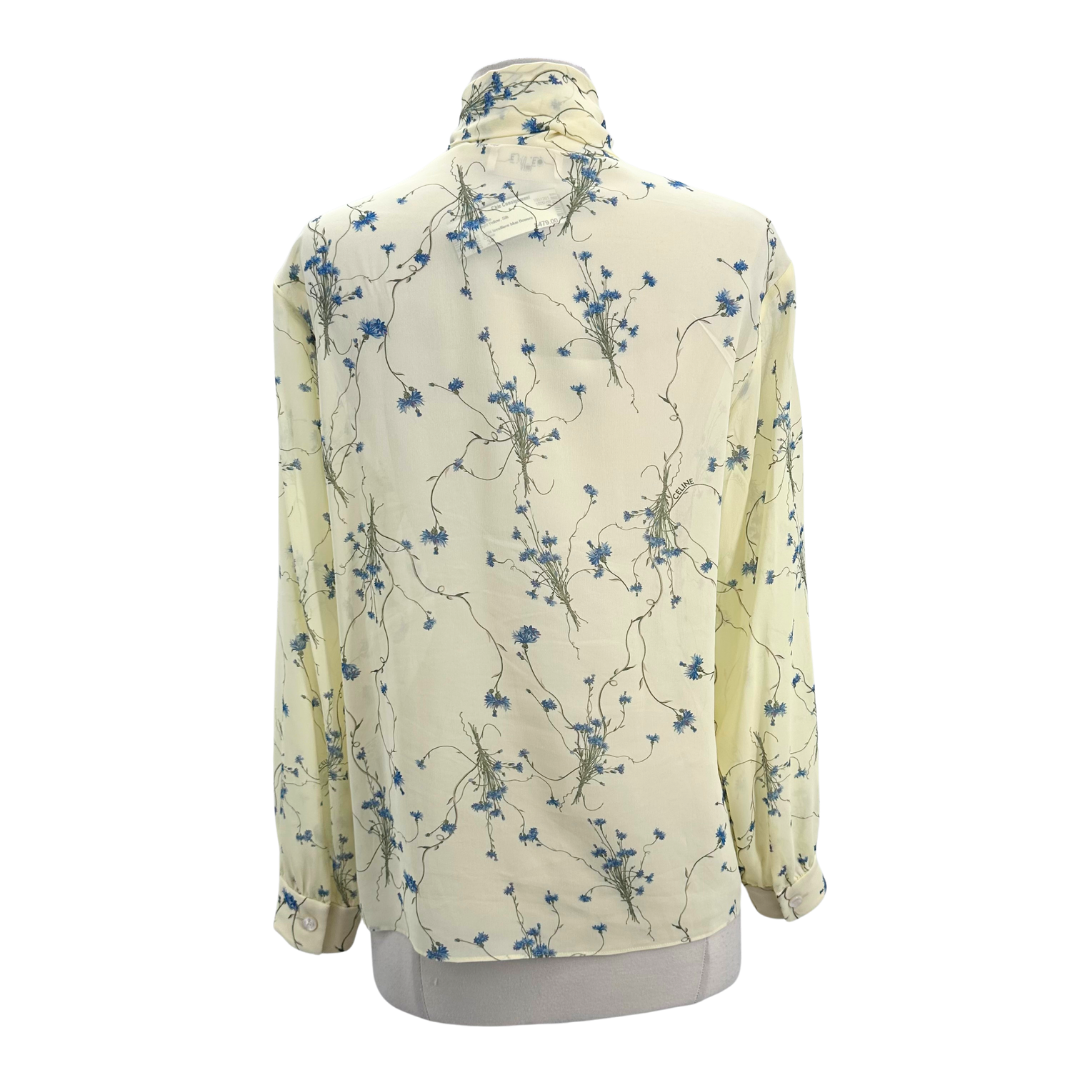 Celine Size 34 Light Yellow Blouse