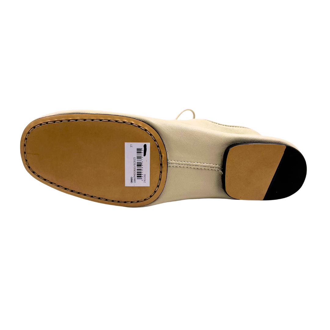 Soeur 6 37 Ivory Leather Flats