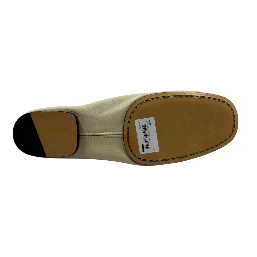 Soeur 6 37 Ivory Leather Flats