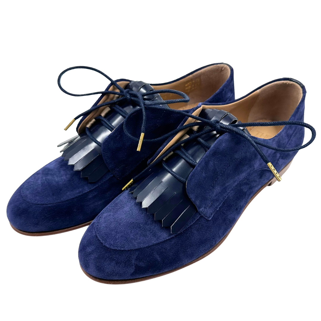The Office Of US 7 37 Navy Suede Oxfords