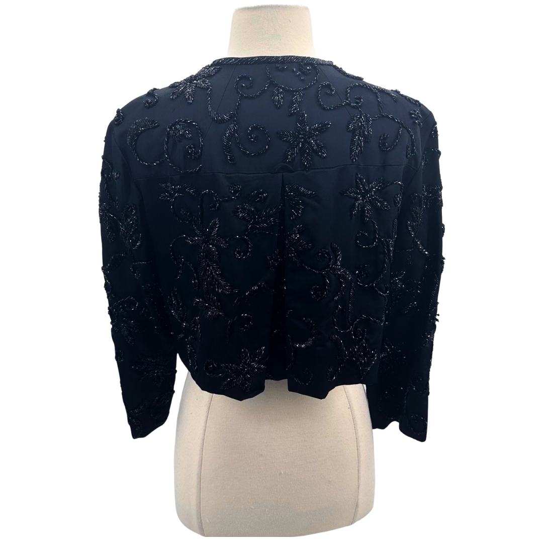 St. John Couture Size 10 Black Bolero