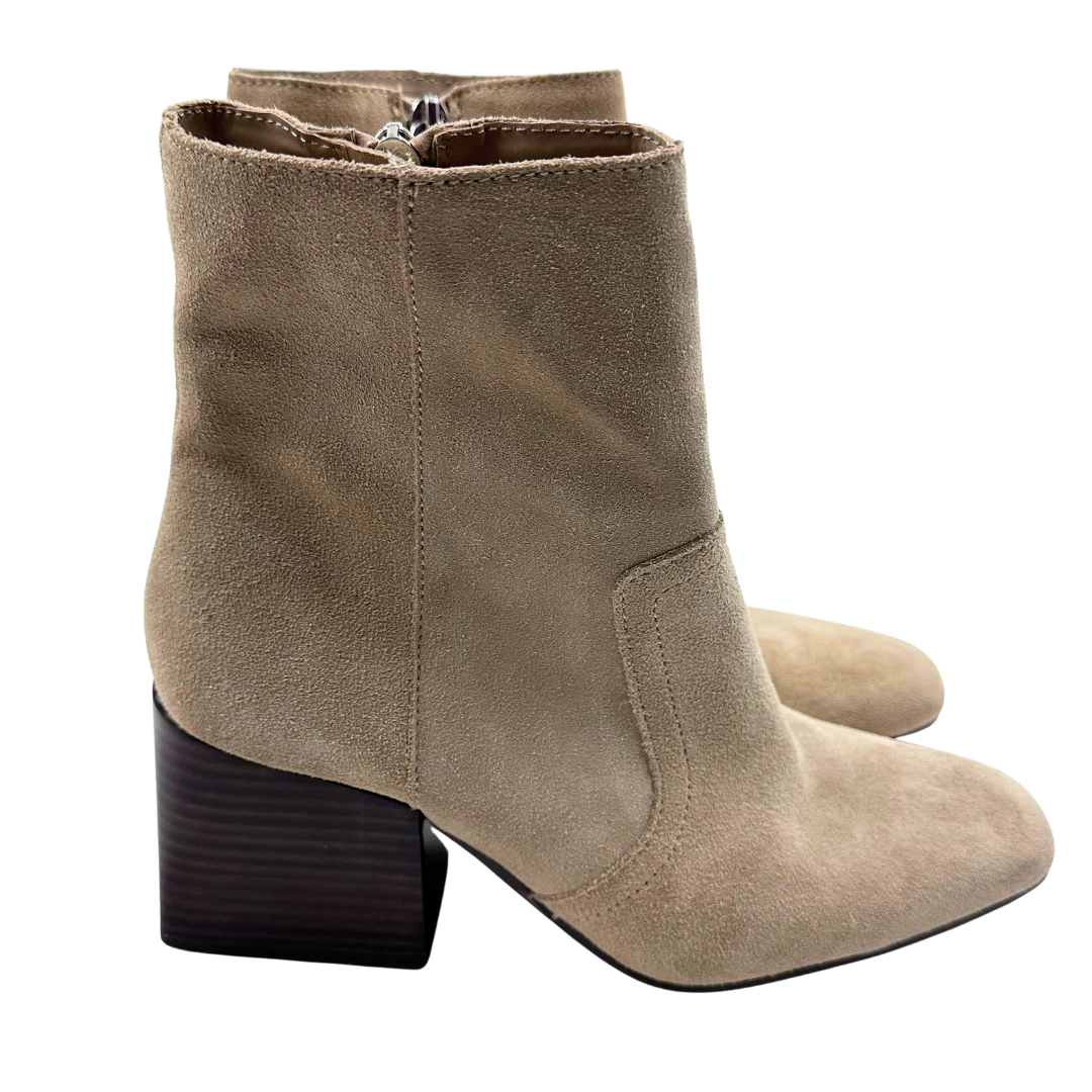 Blondo 7.5 Stone Suede Booties