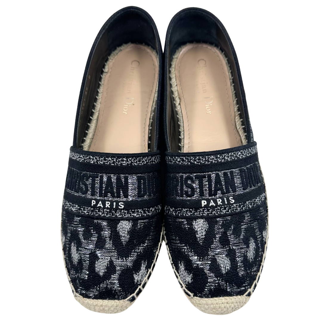 Dior 8 39 Granville Mizza Lurex Logo  Espadrille