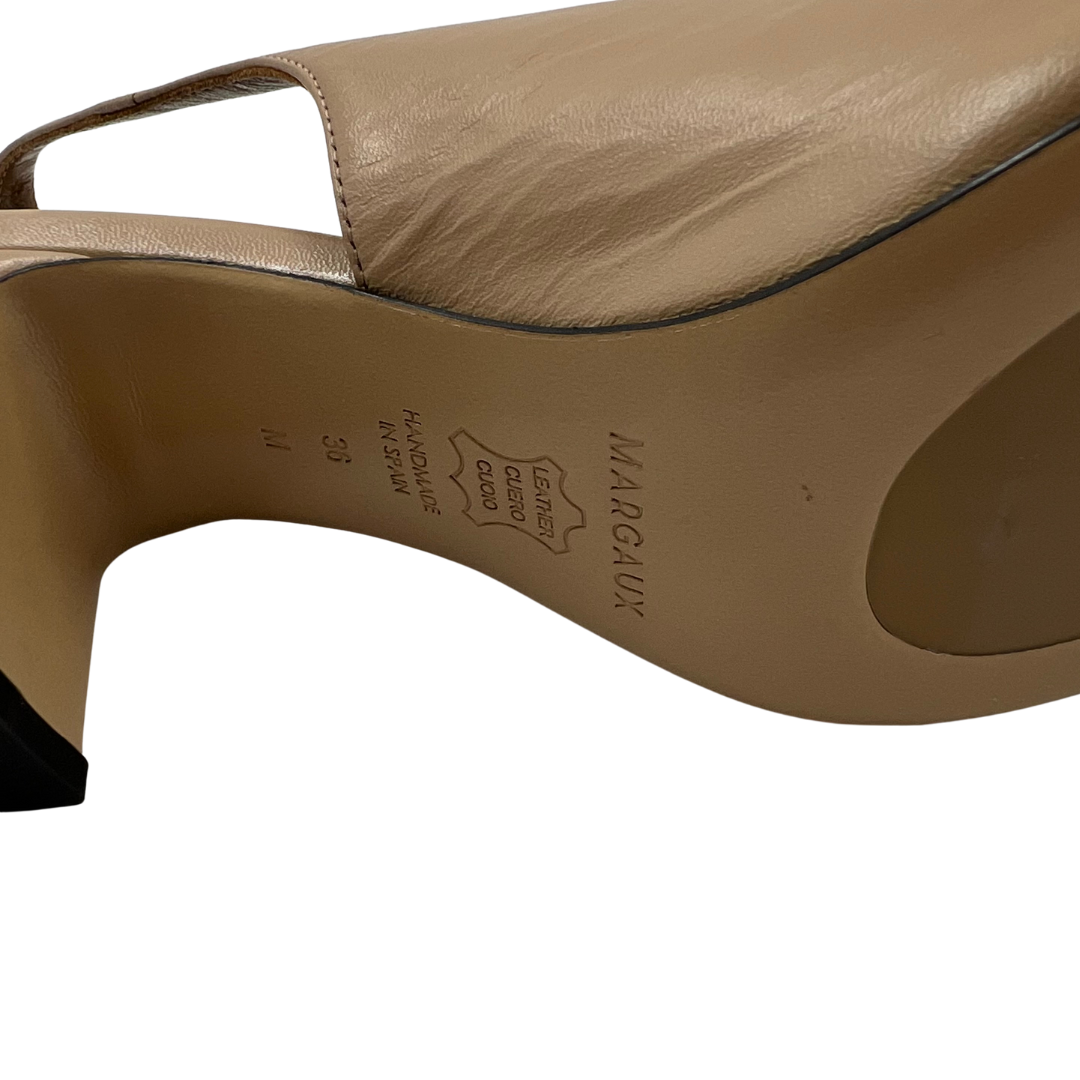 MARGAUX 6 36 Black/Natural Leather Heels