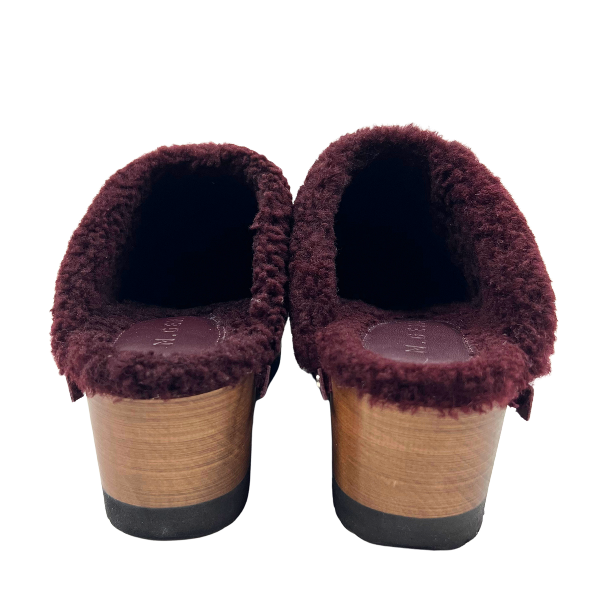 M. Gemi 8 38 Burgundy Leather Clogs