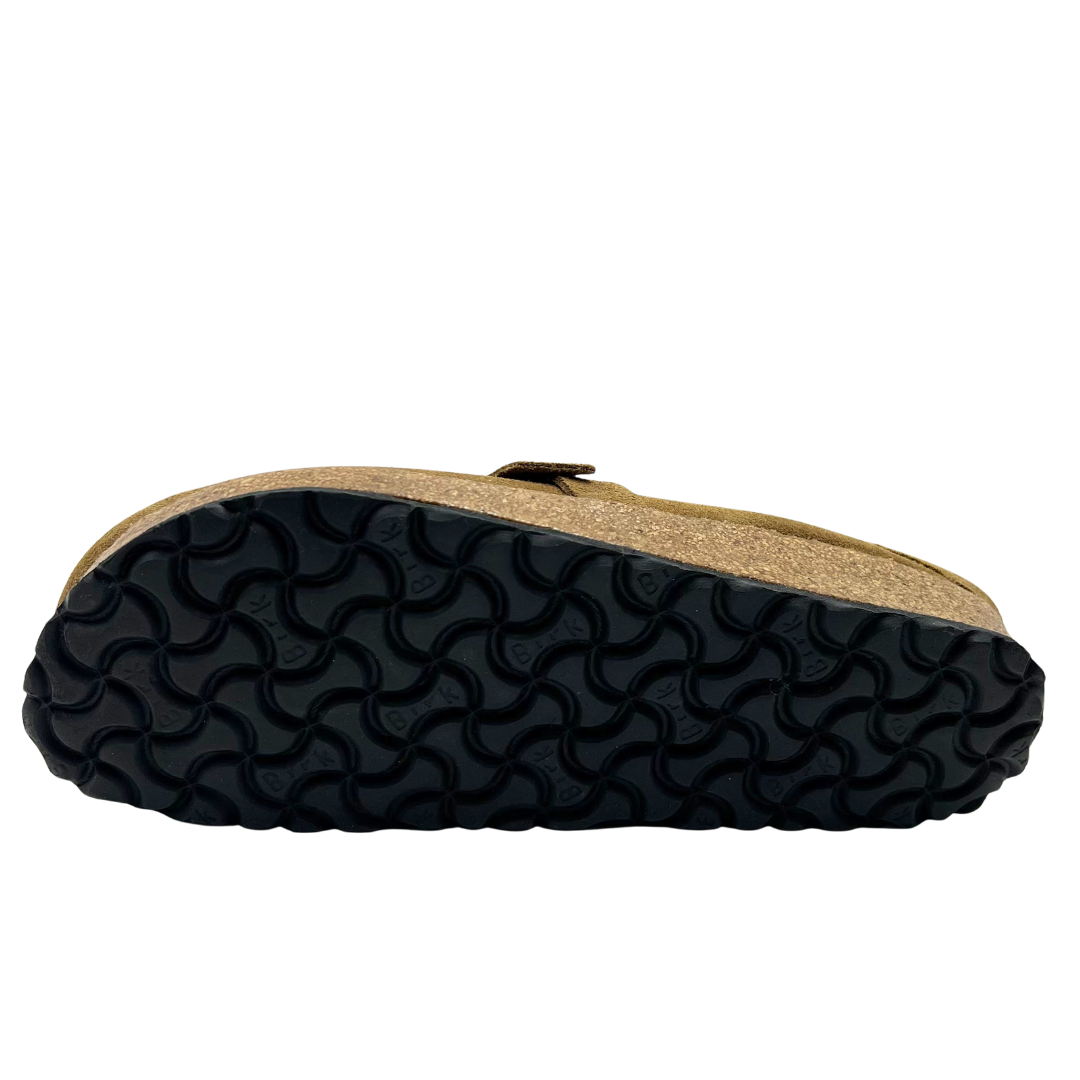 Birkenstock 9 40 Tan Suede Slides