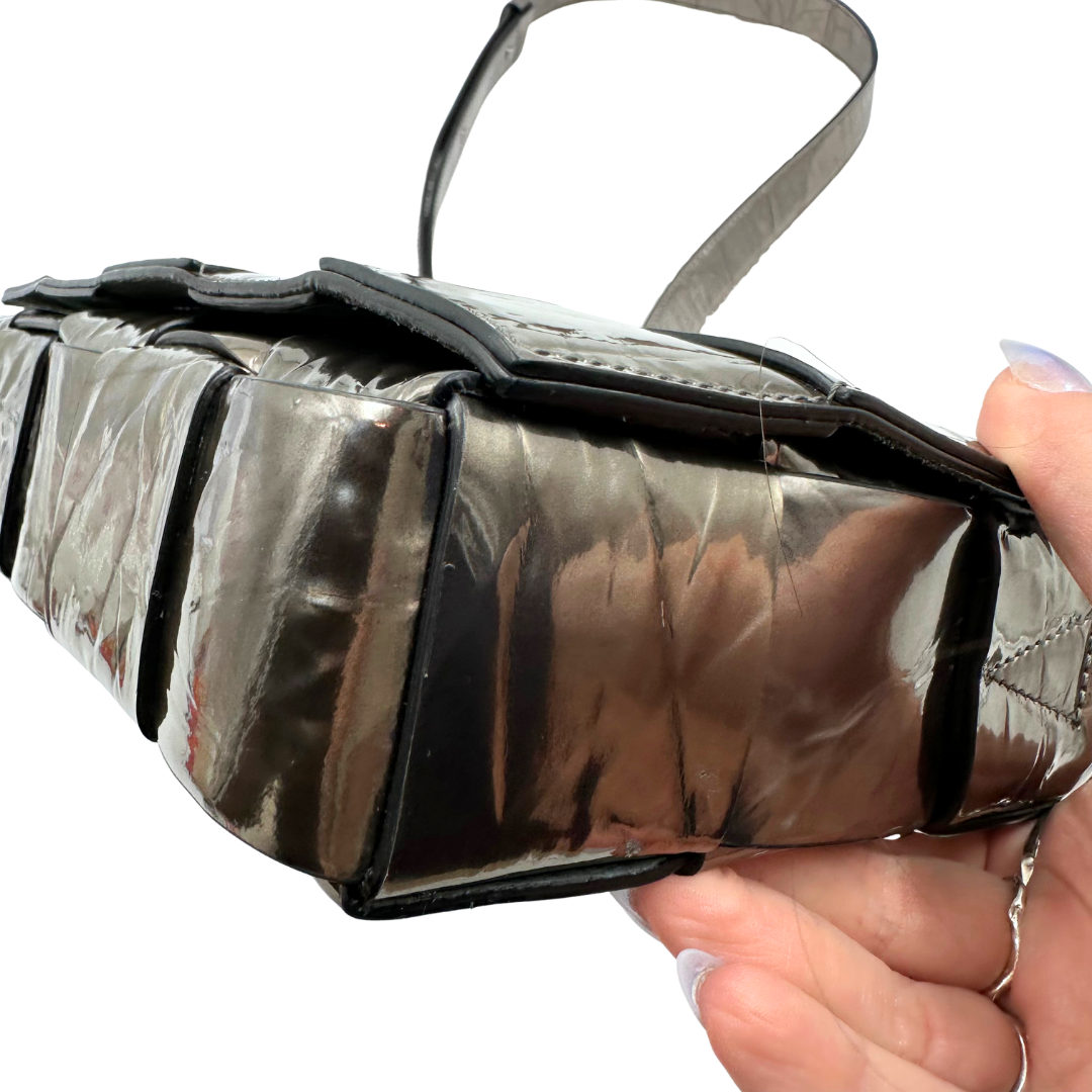 Bottega Veneta Intrecciato Patent Leather Cassette Crossbody