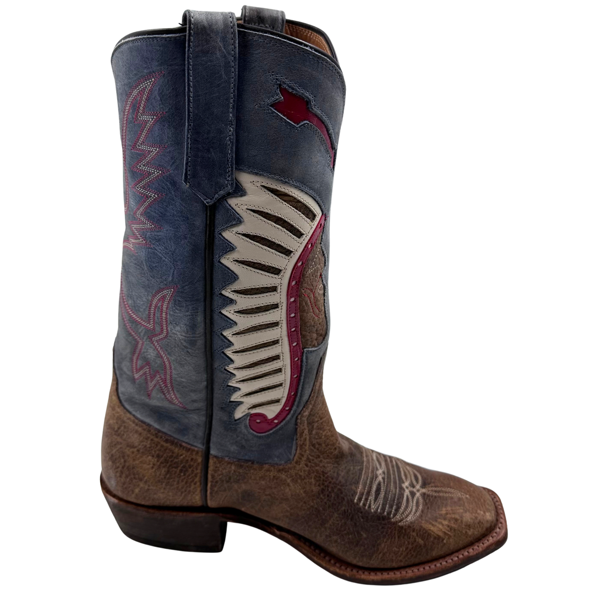 Rios of Mercedes 8 Brown/Blue Leather Boots