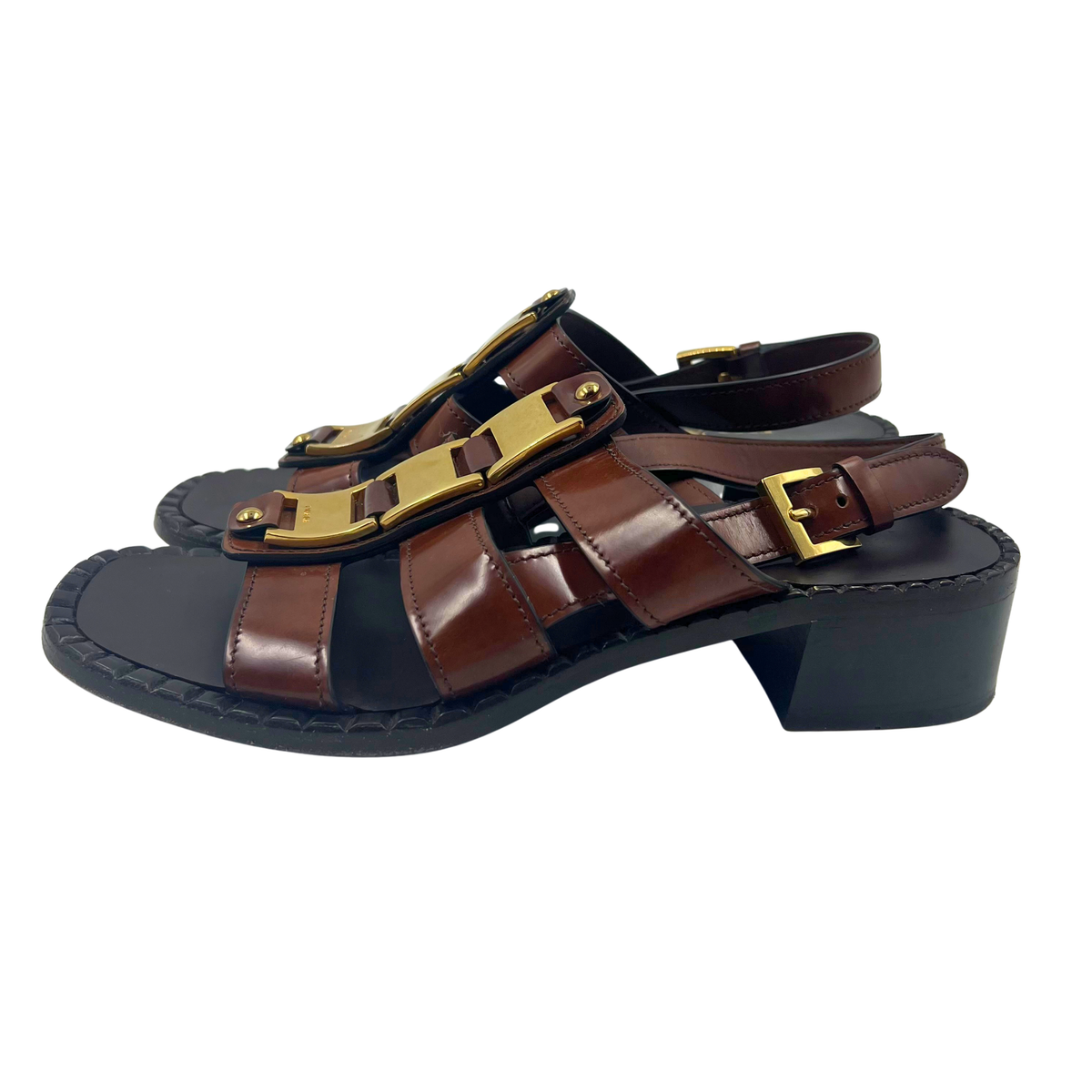 Prada 40.5 Brown/Black Sandals