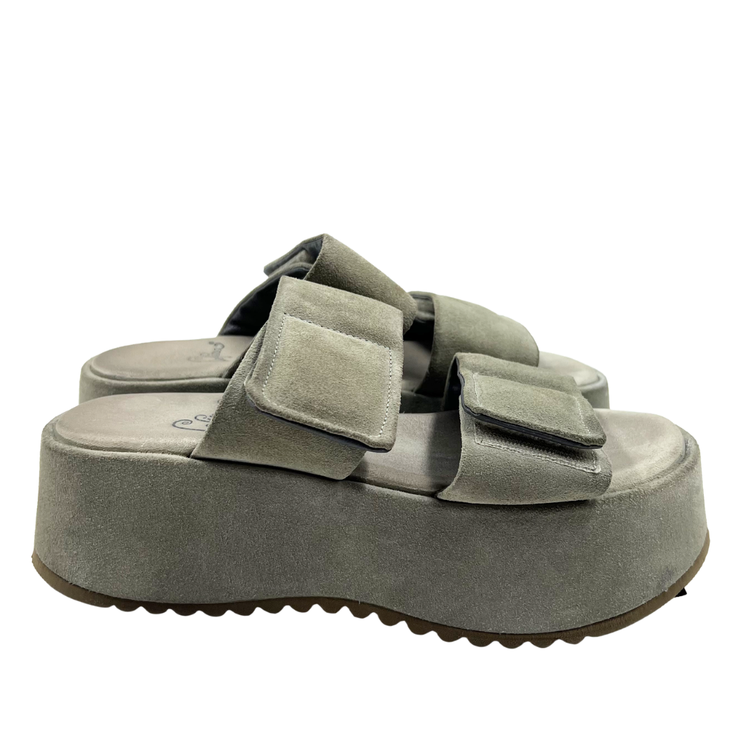 Lofina 9 40 Tan Suede Platforms