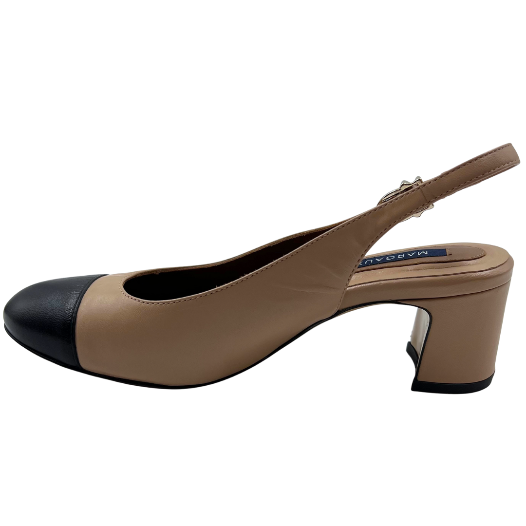 MARGAUX 6 36 Black/Natural Leather Heels