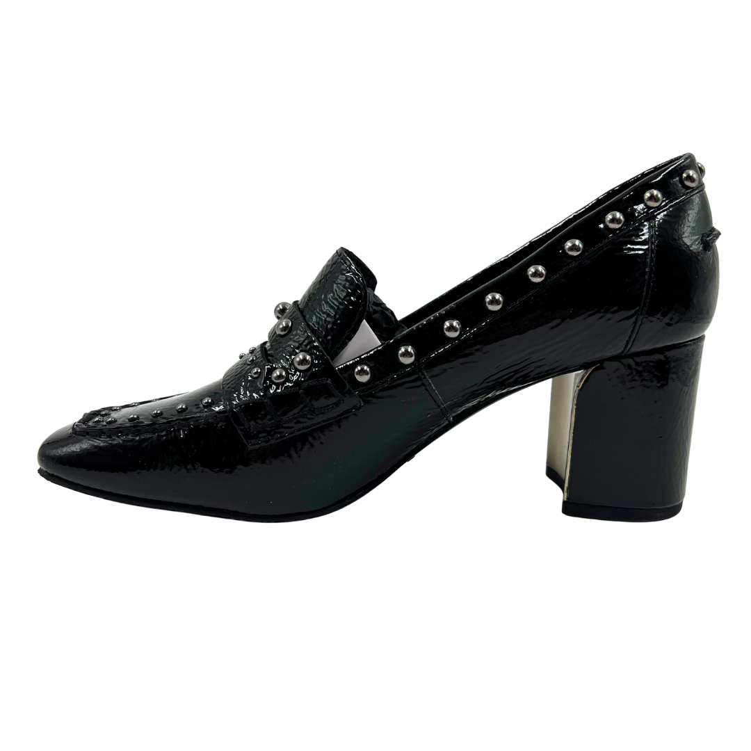 Donald Pliner 8.5 Black Patent Leather Loafers