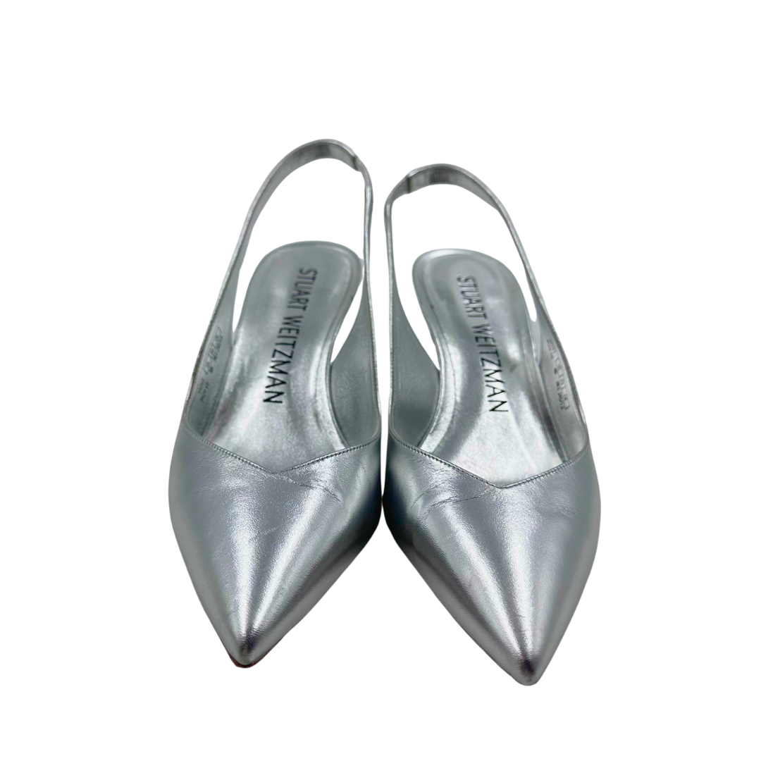Stuart Weitzman 8 Silver Heels