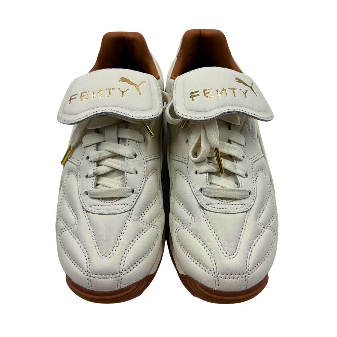 Fenty x Puma 7.5 Ivory Leather Sneakers