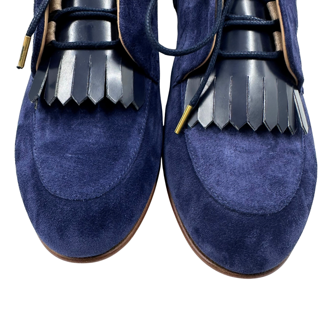The Office Of US 7 37 Navy Suede Oxfords