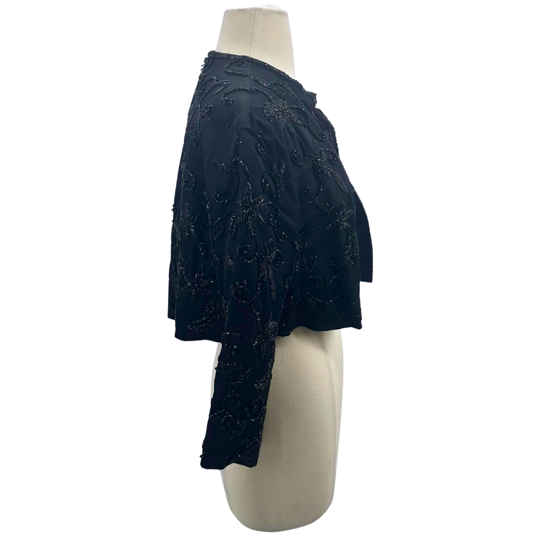 St. John Couture Size 10 Black Bolero