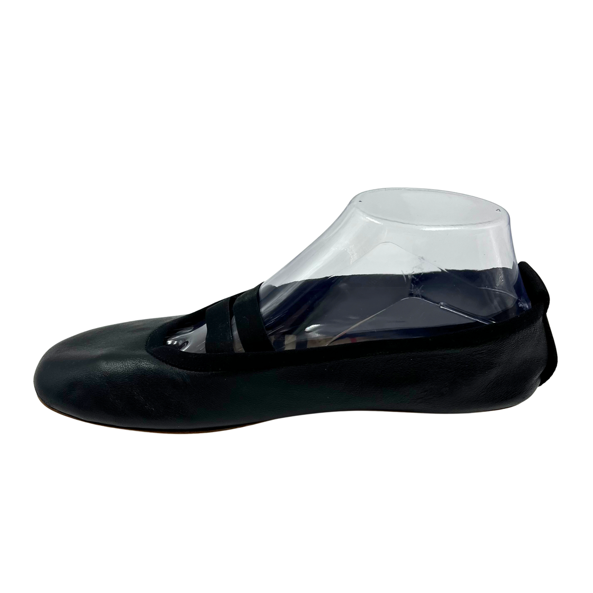 Burberry 8 39 Black Leather Ballet Flat