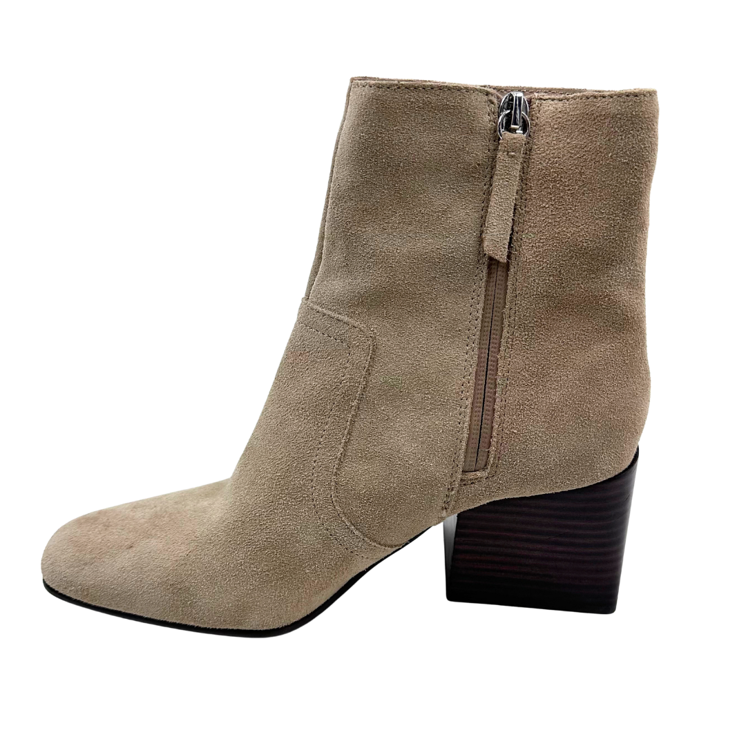 Blondo 7.5 Stone Suede Booties