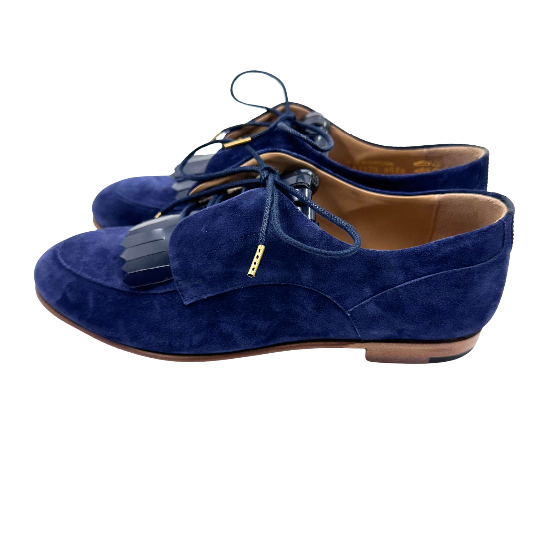 The Office Of US 7 37 Navy Suede Oxfords