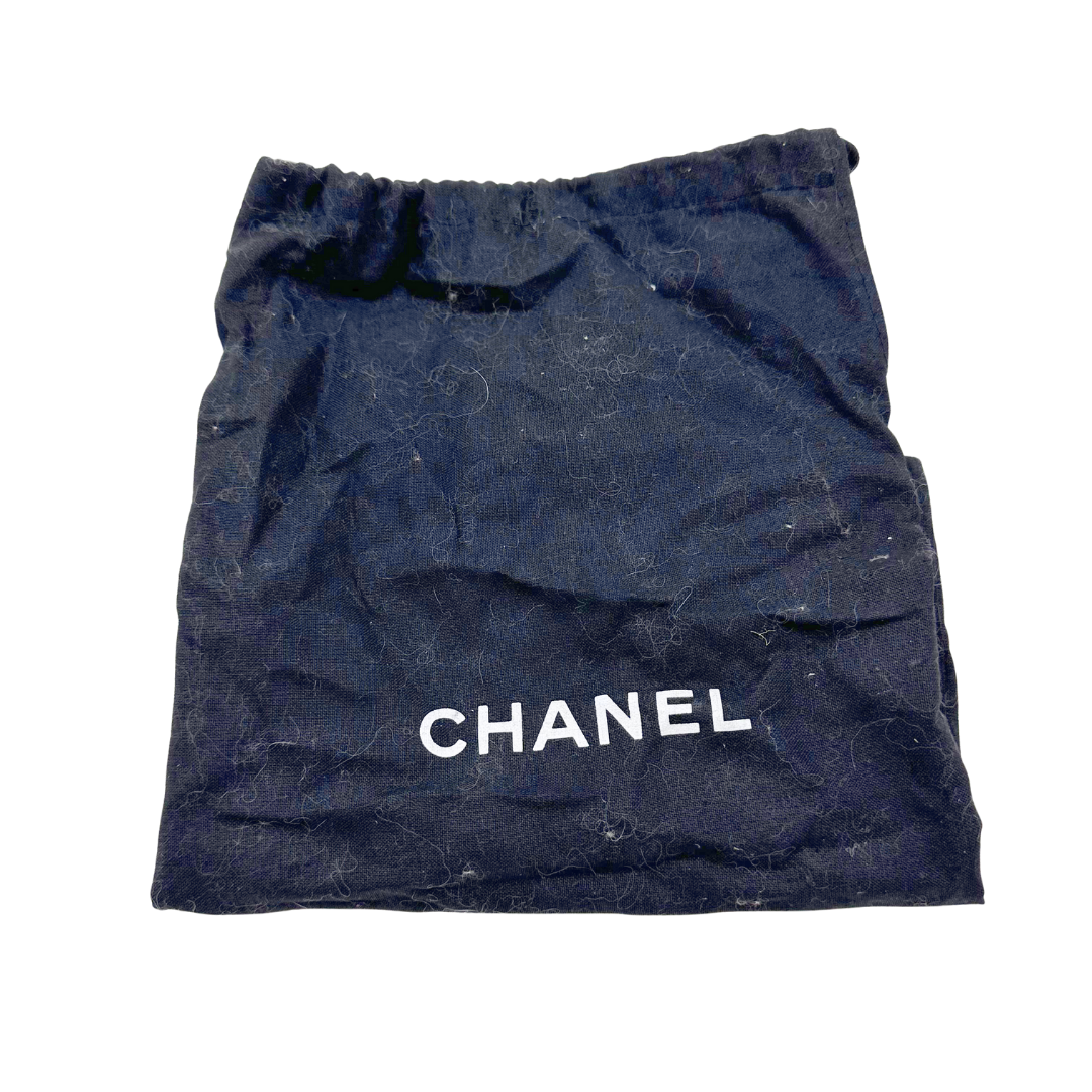 Chanel 7.5 38 Black Leather Heels