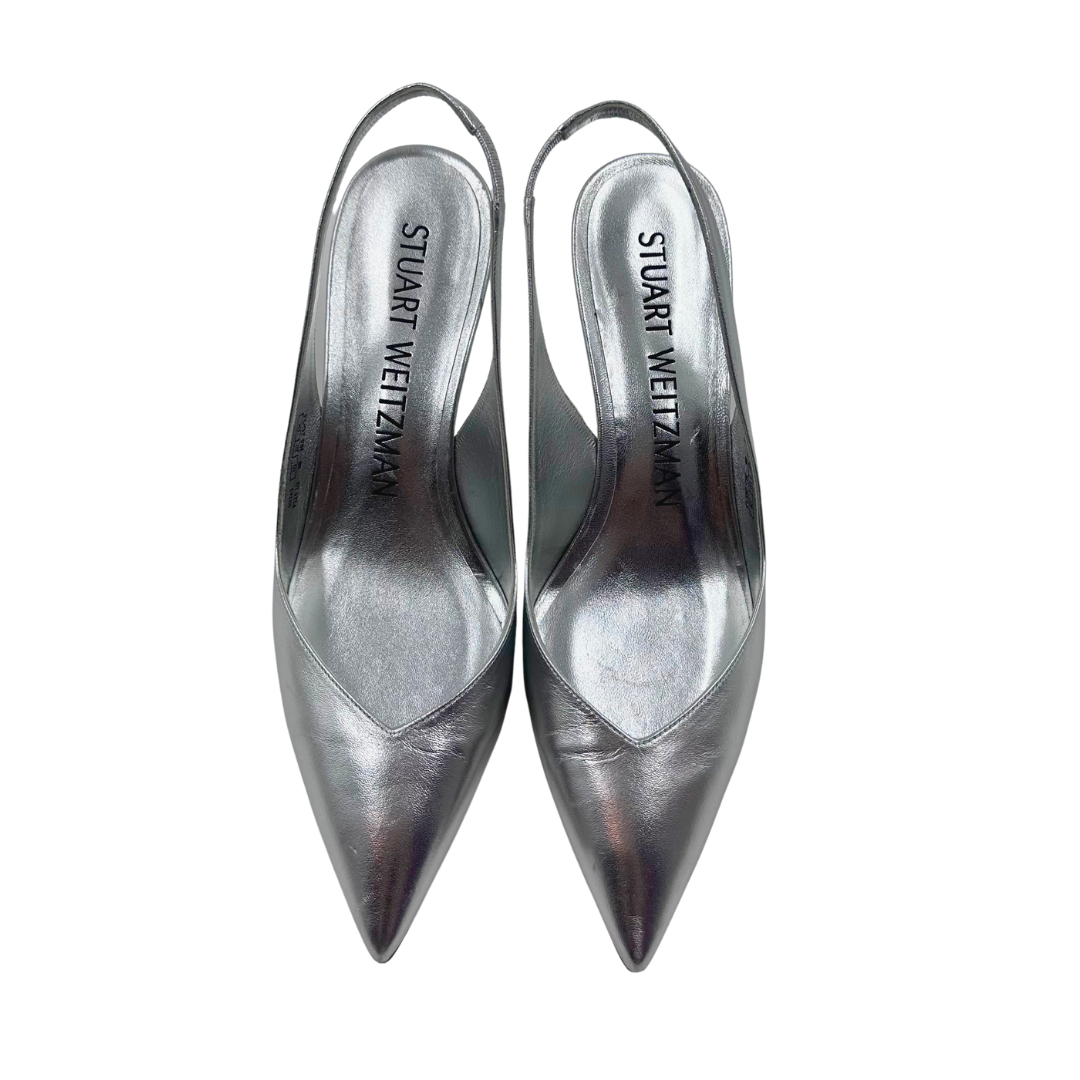 Stuart Weitzman 8 Silver Heels