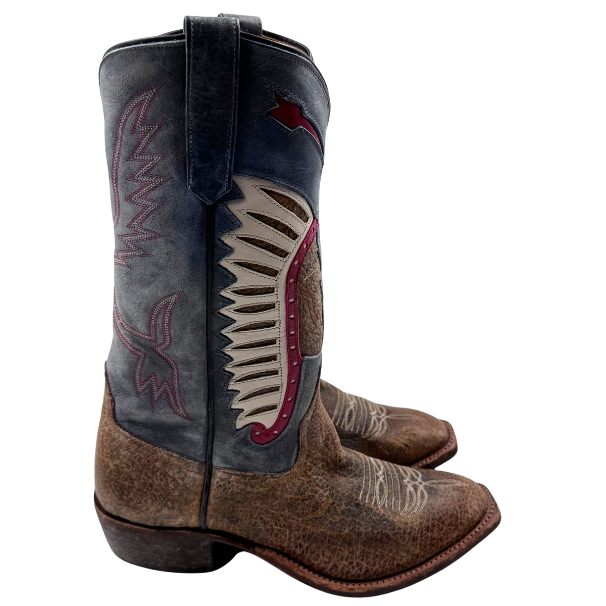 Rios of Mercedes 8 Brown/Blue Leather Boots