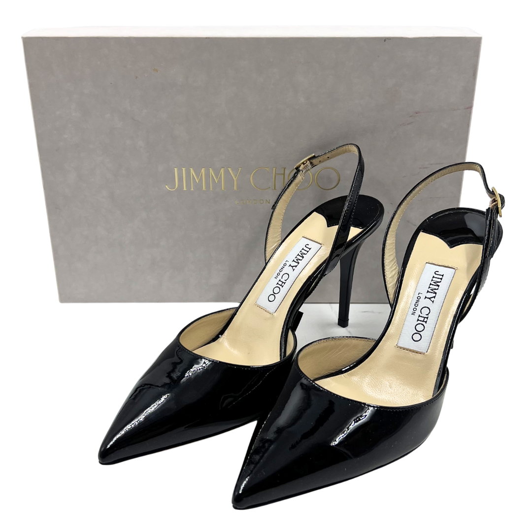 Jimmy Choo 37 Black Tilly Heels