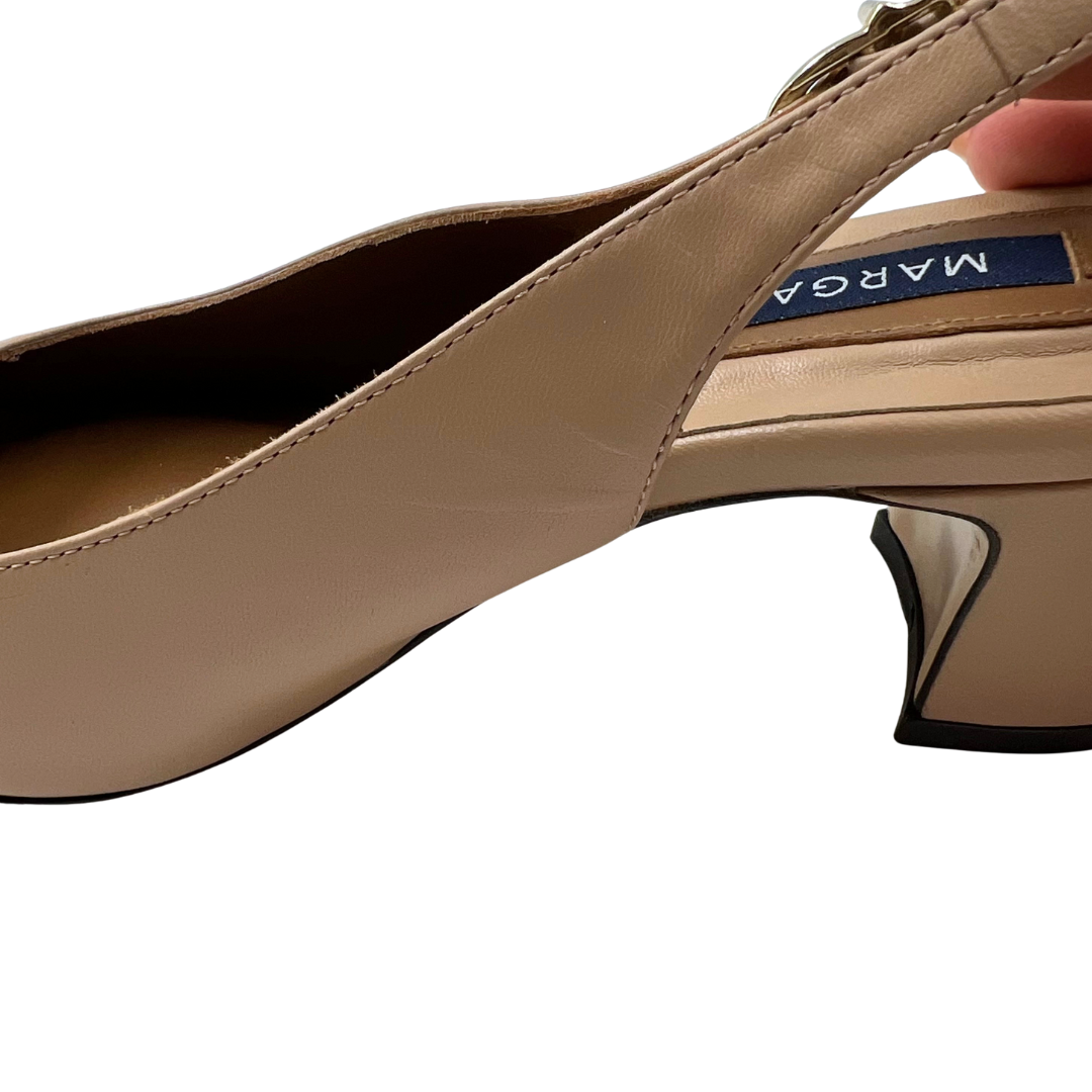 MARGAUX 6 36 Black/Natural Leather Heels