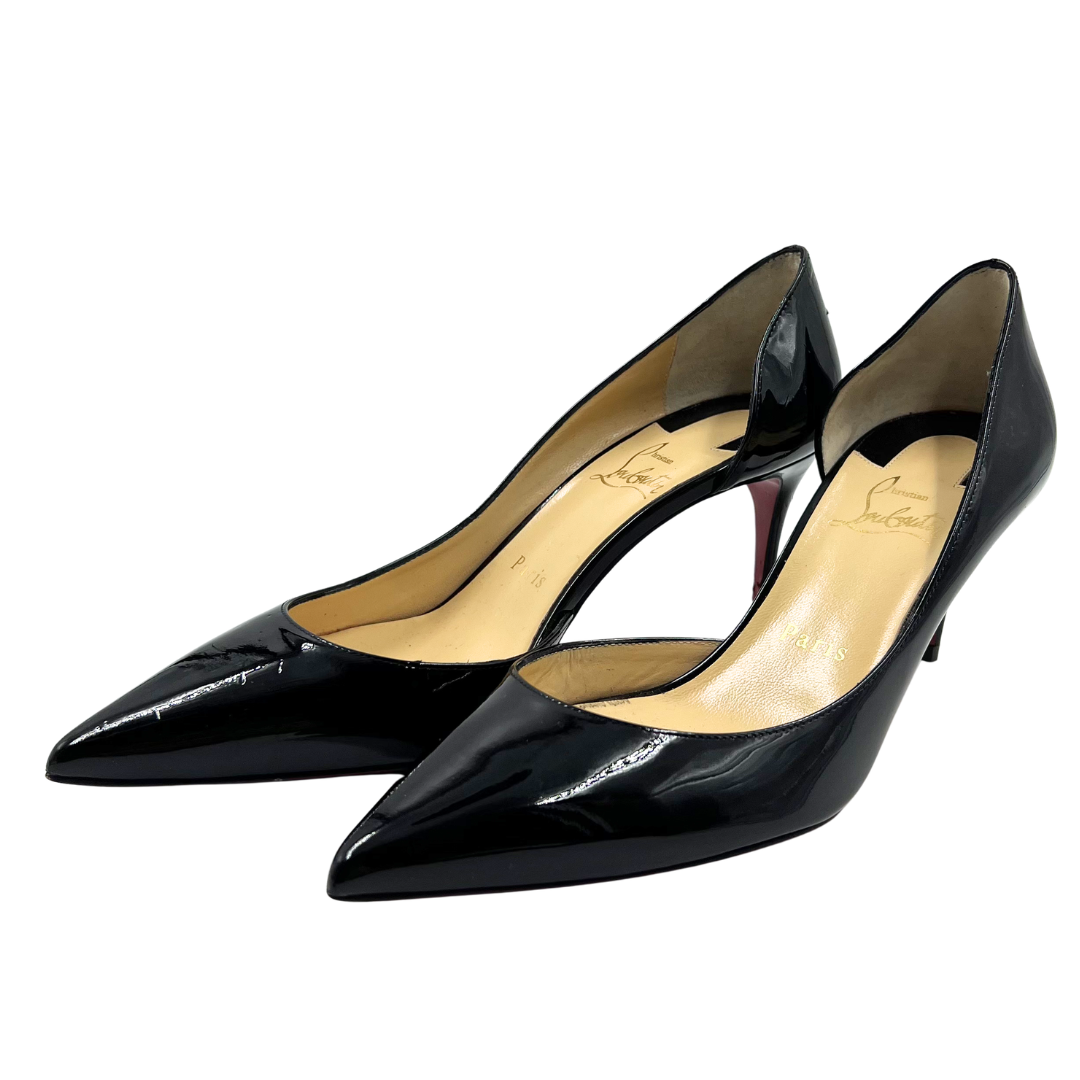 Christian Louboutin 7 38 Black Patent Leather D'Orsay
