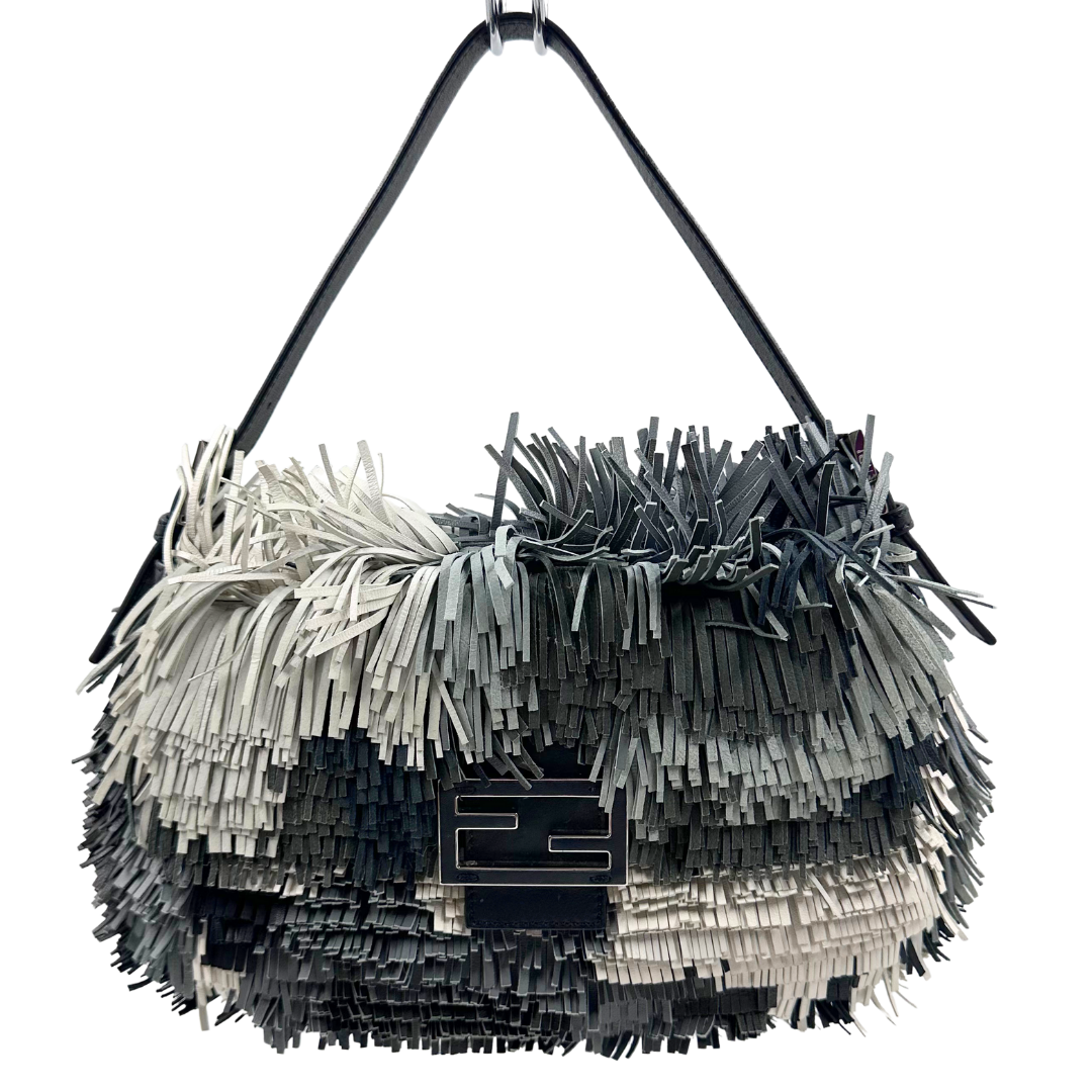 Fendi The Fringed Leather Baguette