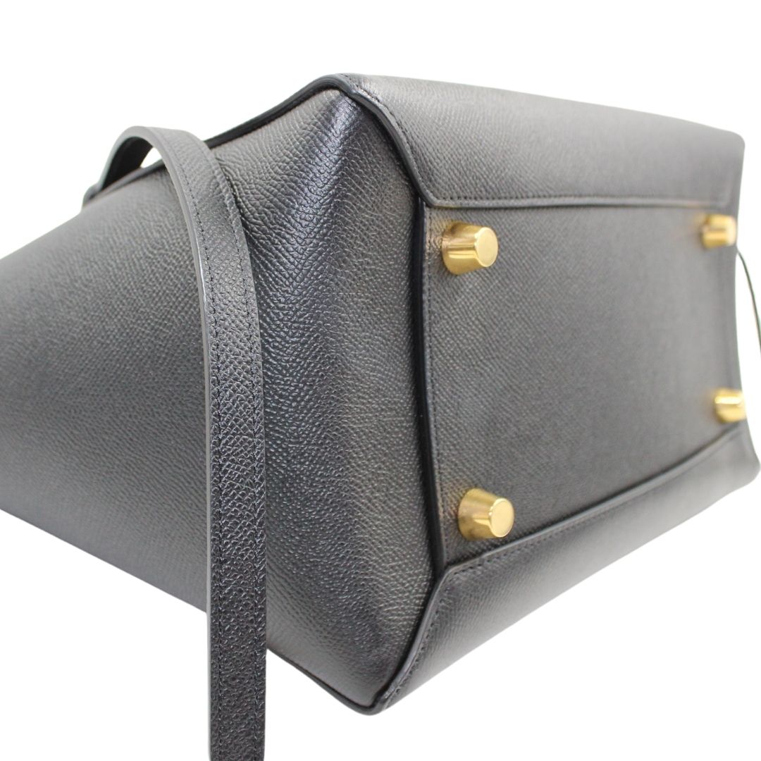Celine Grained Calfskin Micro Belt Bag Black