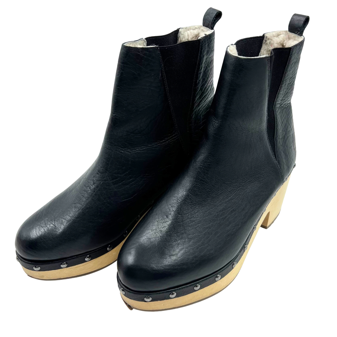 the odells 9 40 Black/Tan Leather Clogs