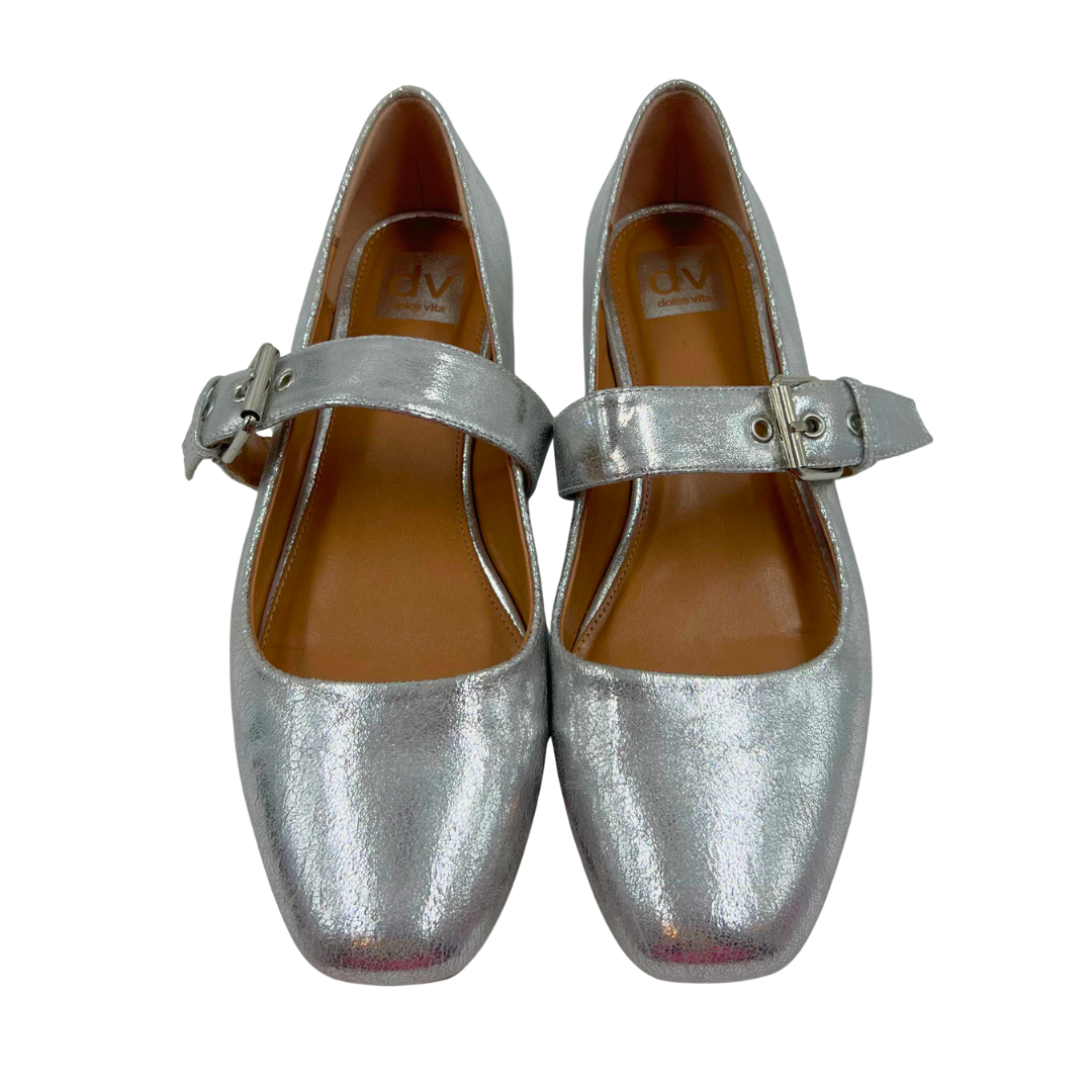 Dolce Vita 9.5 Silver Polyurethane Mary Jane