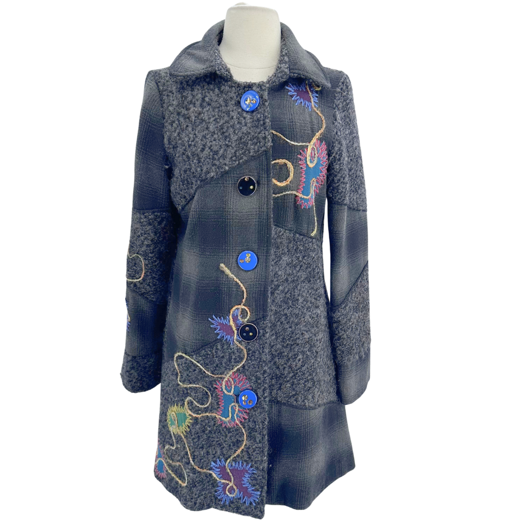 Kessley Size S Grey Multi Coat