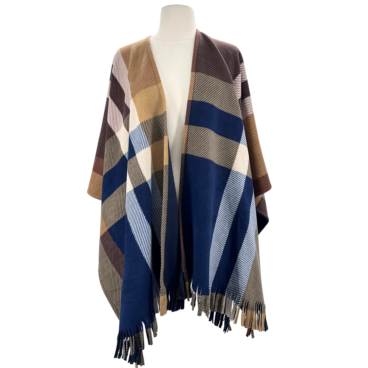 Rachel Roy Navy/Brown Poncho